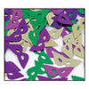 Fanci-Fetti Mardi Gras Masks (Asstd Gold, Green, Purple) Party Accessory  (1 Count) (1 Oz/Pkg)