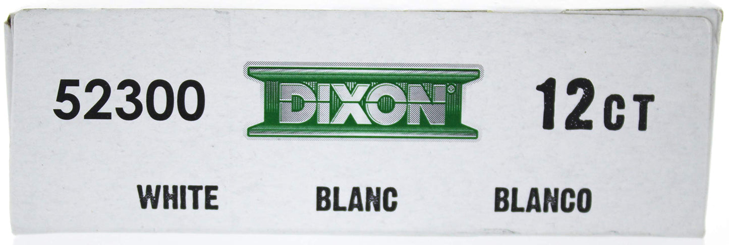 Dixon 52300 Lumber Crayons, 4 1/2 x 1/2, White, Dozen