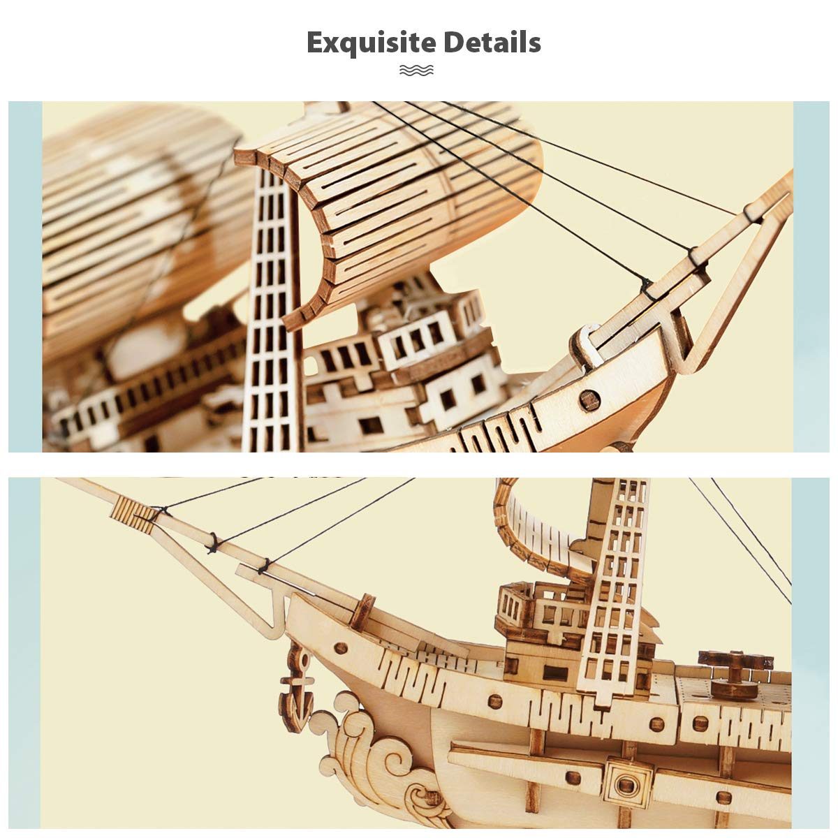 Rolife 3D Wooden Puzzles Model Kit For Adults To Build, Wooden Model Ship Series Sailing Ship Building Model Kit, Diy Crafts Hob