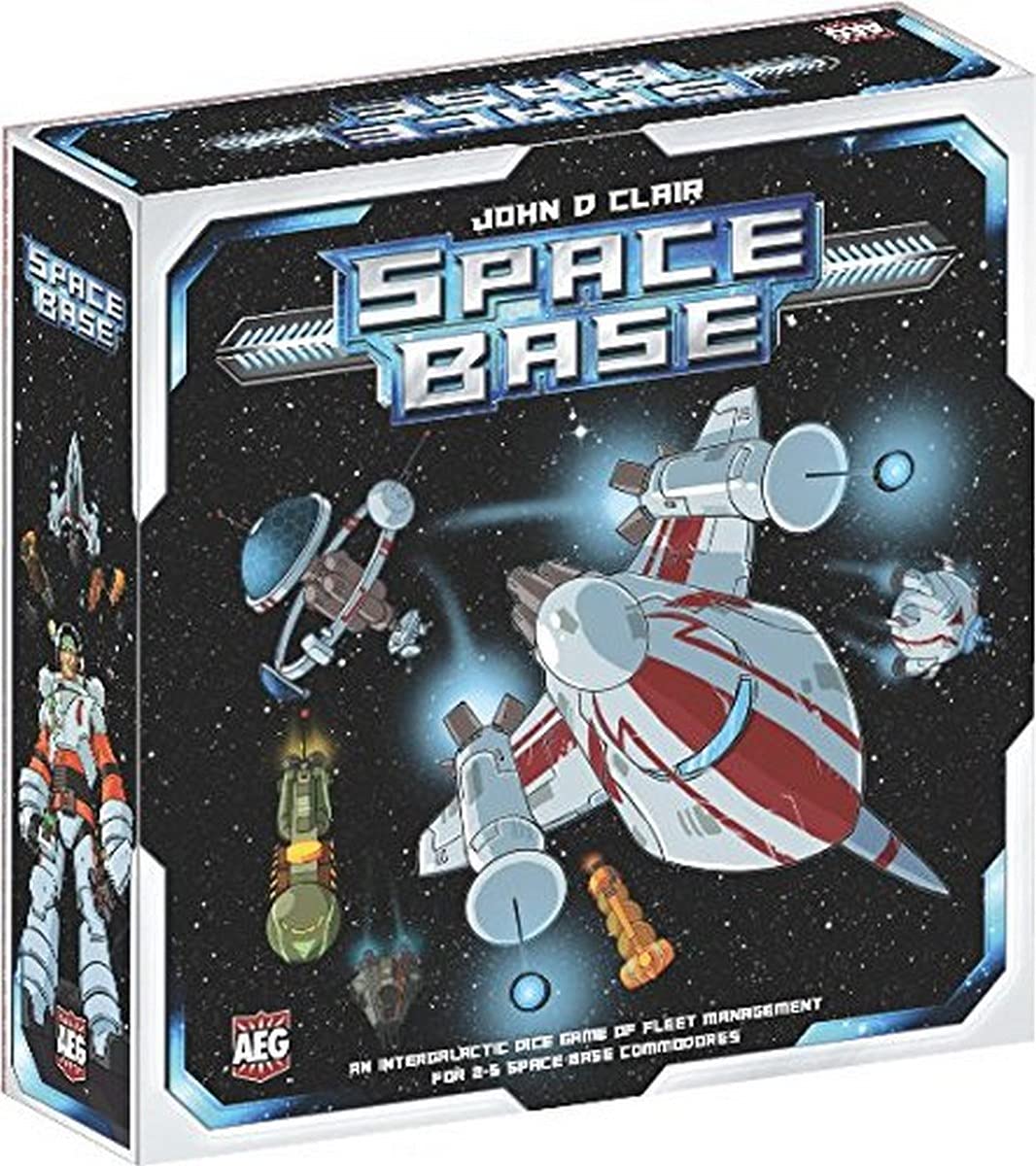 AEG Space Base Interactive Dice Game | Strategy & Luck | 2-5 Players | Ages 10+ | Blue and White | Model AEG7032