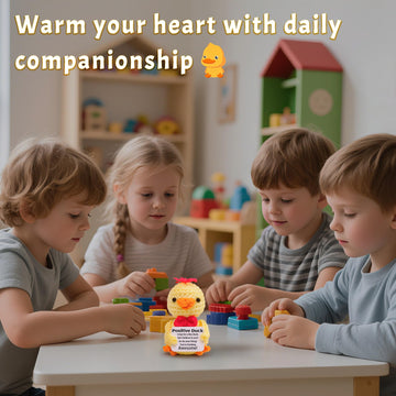 Mini Funny Positive Duck  Knitted Wool Duck Toy with Positive Card - Creative Cute Crochet Doll Emotional Support Cheer Up Keepspirit-inspired flavor Gift for Friends  Student  Christmas