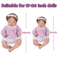 Wooroy Reborn Baby Doll Clothes 20 Inch For 17-20 Inch Reborn Doll Girl Purple Reborn Baby Dolls Outfits Reborn Baby Clothing Baby Sets