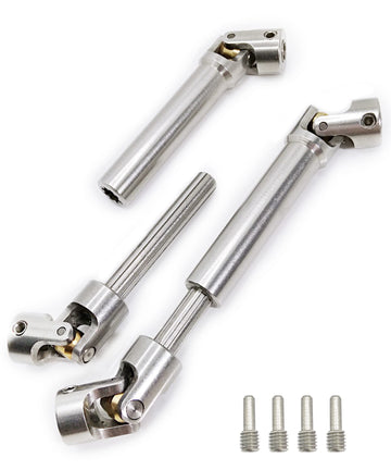 VICRAZZE RC Stainless Steel Drive Shaft 90-125mm for 1/10 RC Crawler Traxxas TRX4 TRX6 Axial SCX10 Wraith Capra D90 TF2 Redcat G