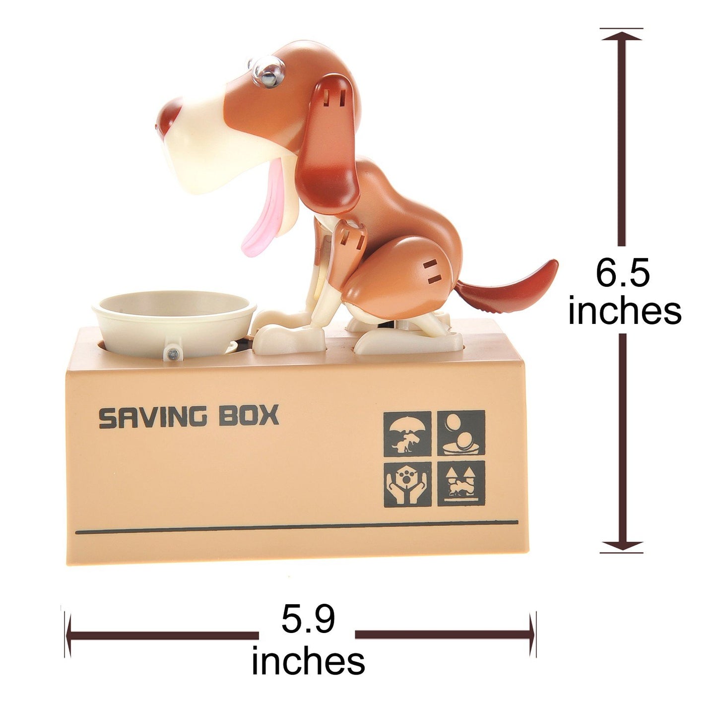 Az Trading And Import Dog Piggy Bank (White Brown)