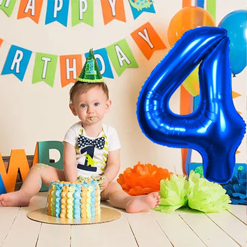 40 Inch Number 14 Balloon Blue Jumbo Giant Big Large Number 14 Foil Mylar Blue Balloons 41Th Birthday Party Anniversary Decorati