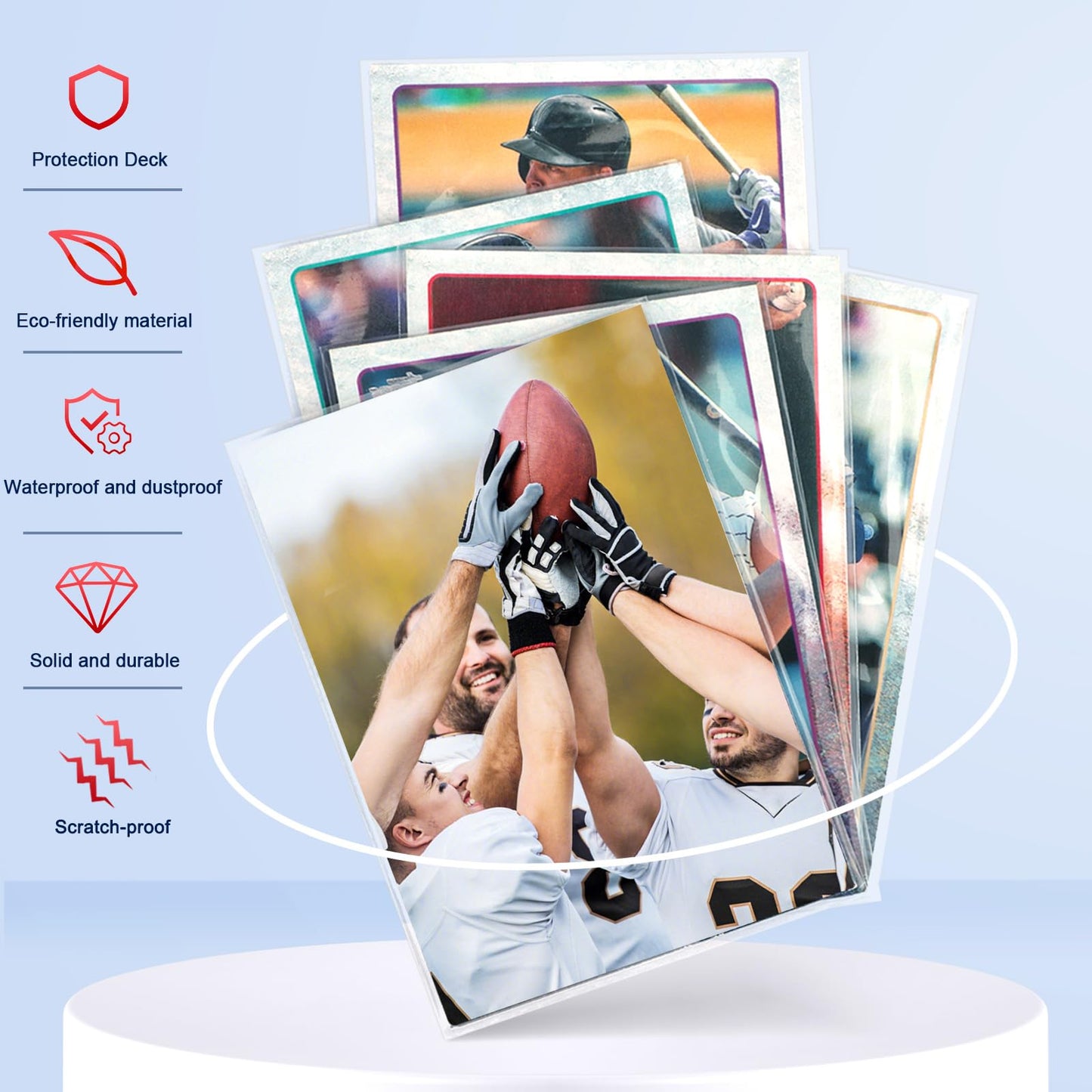 1000 Pcs Card Sleeves Toploaders For Trading Cards, Soft Penny Card Sleeves Card Protectors Plastic Card Holders Fit For Mtg, Ba