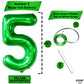 Katchon, Big, Green Five Balloon Number - 40 Inch | Green Number 5 Balloon, 5Th Birthday Decorations For Boys | 5 Year Old Balloon, 5 Year Old Boy Birthday Decorations | Dinosaur Birthday Decorations