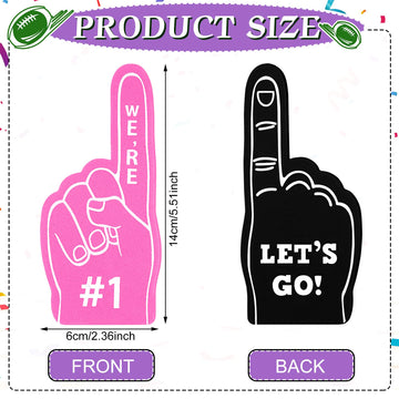 Sinmoe 24 Pcs Sports Fan Foam Finger Mini Foam Fingers Foam Hand Foam Finger 1 For Sports Themed Birthday Party Supplies Sport E