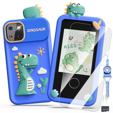 Kids Smart Phone Toys for Boys,Dinosaur Gift Toys for Boys Ages 3-9 Christmas Birthday Gifts Mini Smart Phone Toys with 2.8'' To