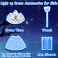 Aolliya Cinderella Light Up Dress for Girls Blue Princess Costumes Fancy Dress Up for Halloween Cosplay Carnival