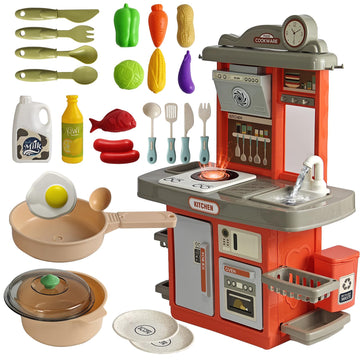 Xuanyilan Pretend Play Kitchen Set,Kids Kitchen Playset With Realistic Lights & Sounds,Kitchen Playset For Toddlers Age 2-5, For