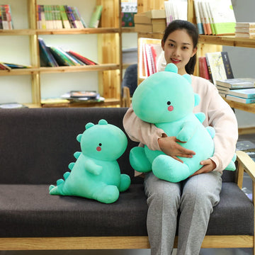 Vhyhcy Cute Dinosaur Plush Toys, Fat Dinosaur Stuffed Animals Toys Dolls, Soft Plush Stuffed Animal Dino Plushie, Birthday Gifts For Kids Girls Boys Light Blue 20 Inch