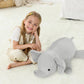 OurHonor Weighted Elephant Plush Toy, 24in Soft Cotton Throw Pillow, 4.2Lb, Grey for Adults, Boys, and Girls