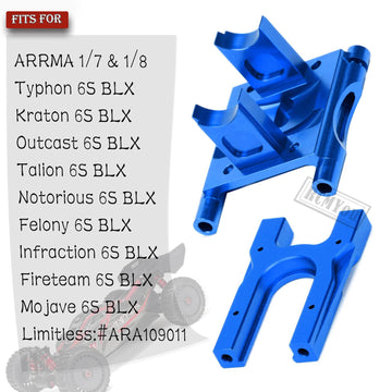 RCMYou Aluminum Center Diff Mount & Differential Cover Mount Upgrades Part for ARRMA 1/8 Typhon/Kraton/Outcast/Notorious/Talion