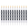 12pcs Black and White Checkered Flag Candles, Soccer Party Birthday Candles Charm Racing Cars Themed Candle for Sports Fans Birt