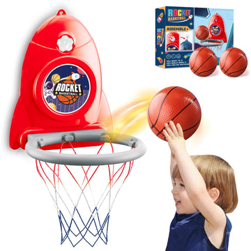Aooess Basketball Hoop Indoor Toys For Kids 3 4 5 Boys: Toddler Basketball Hoop Indoor Wall Mount Basketball Hoop Suction Cup Ba