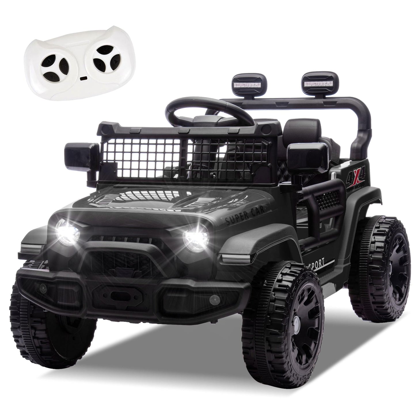 Bcarorur 24V Ride On Toys With Parents Control, Ride On Truck Car With Four-Wheel Suspension, Electric Vehicles For Kids, Power