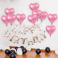 30 Pcs Pink Heart Balloons 18 Inch Foil Heart Shaped Balloons Helium Mylar Balloons Foil Balloon For Women Kids Valentines Day D