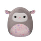 Squishmallows 12-Inch Elea Grey Lamb Plush - Soft Polyester with Pink Floral Belly, Model SQER00880