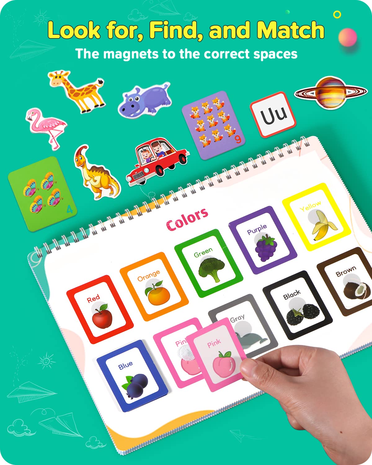 Busy Book for Toddlers,Montessori Preschool Learning Activities,32 Themes Educational Toys for 1-3,Autism Learning Materials Toy