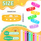 60 Pieces 10 Colors Silicone Bracelets Wristbands 8.3 Inch Cute Plastic Bracelets with Holes Adjustable Rubber Bracelets in Bulk