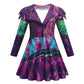 Wyyxyb Girls Mal Costume Birthday Party Dress Halloween Descendants Cosplay Outfits(9-10 Years,Purple)