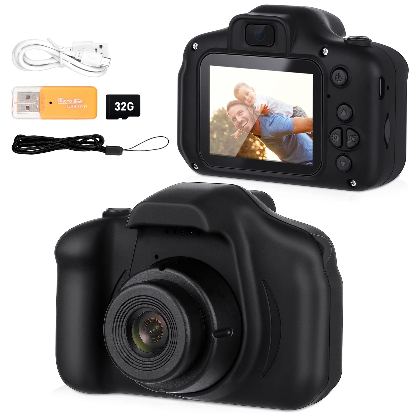 Vasttron Kids Camera,Portable Children Selfie Camera Toys Girls Boys Gifts For Age 3-12 Toddler Hd Digital Video Cameras With 32