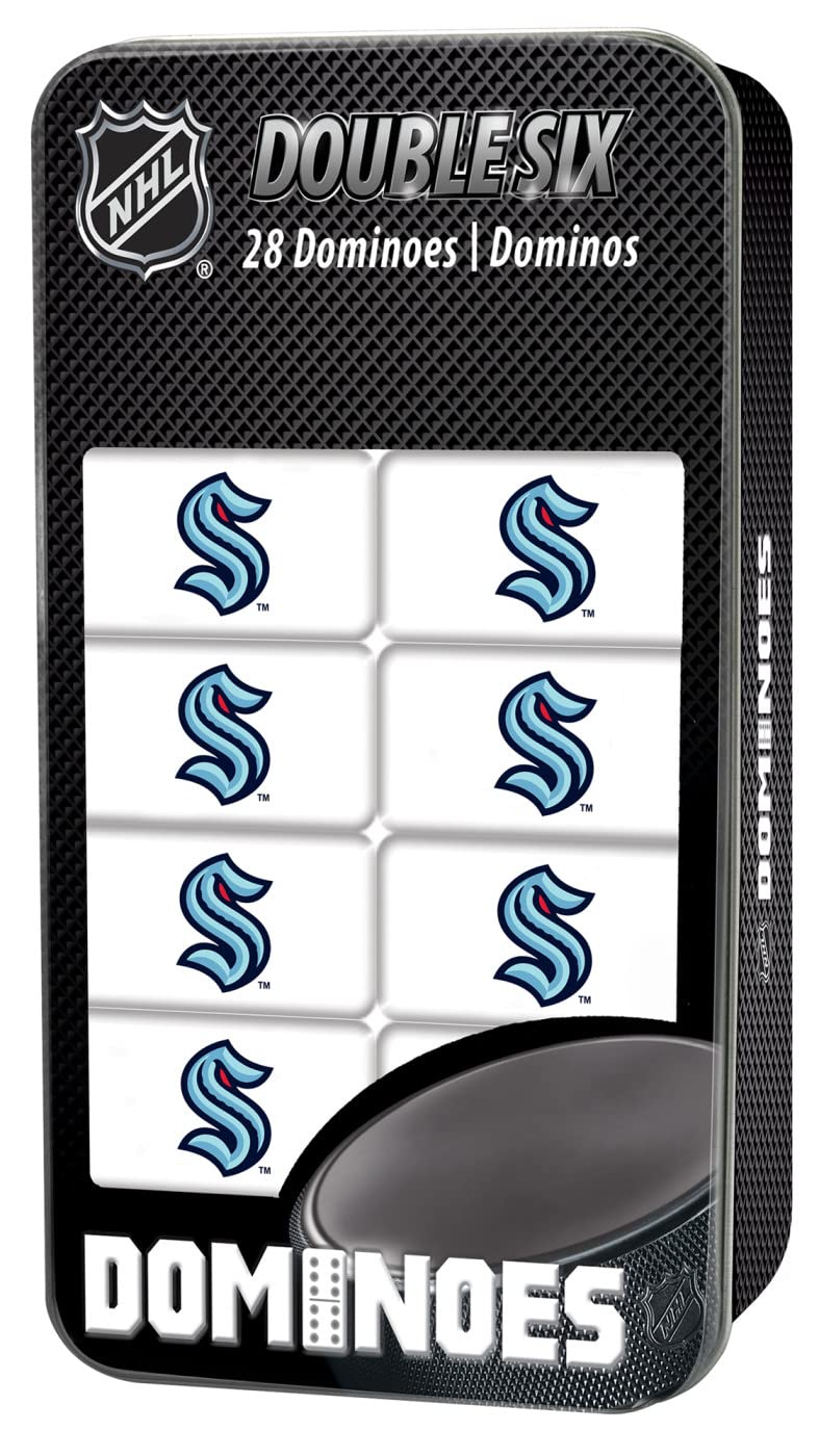 MasterPieces Game Day - NHL Seattle Kraken - 28 Piece Team Logo Double Six Domino Set