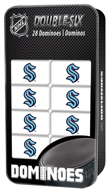 MasterPieces Game Day - NHL Seattle Kraken - 28 Piece Team Logo Double Six Domino Set