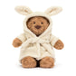 Jellycat Bartholomew Bear With Bathrobe Stuffed Animal, 10 Inches | Teddy Bear Plush | Soft & Huggable | Classic Children'S Gift