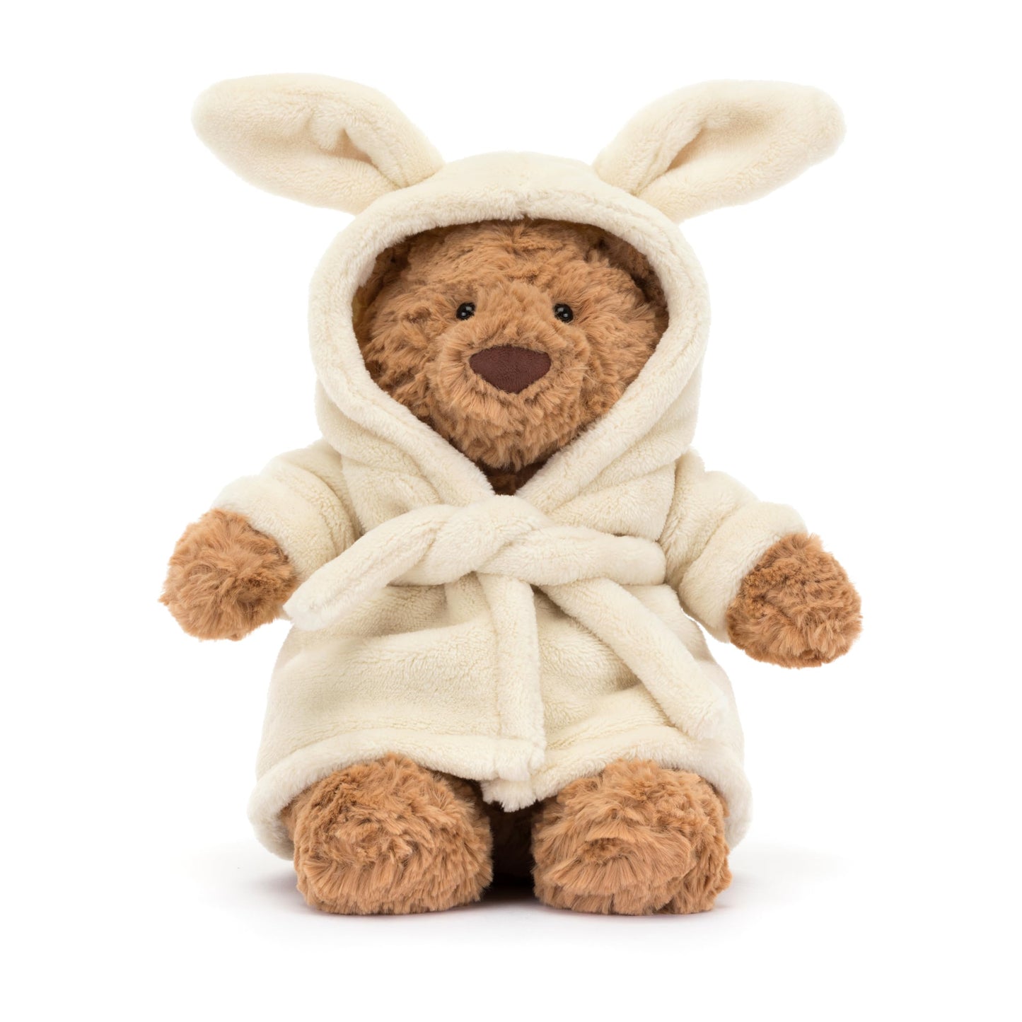 Jellycat Bartholomew Bear With Bathrobe Stuffed Animal, 10 Inches | Teddy Bear Plush | Soft & Huggable | Classic Children'S Gift
