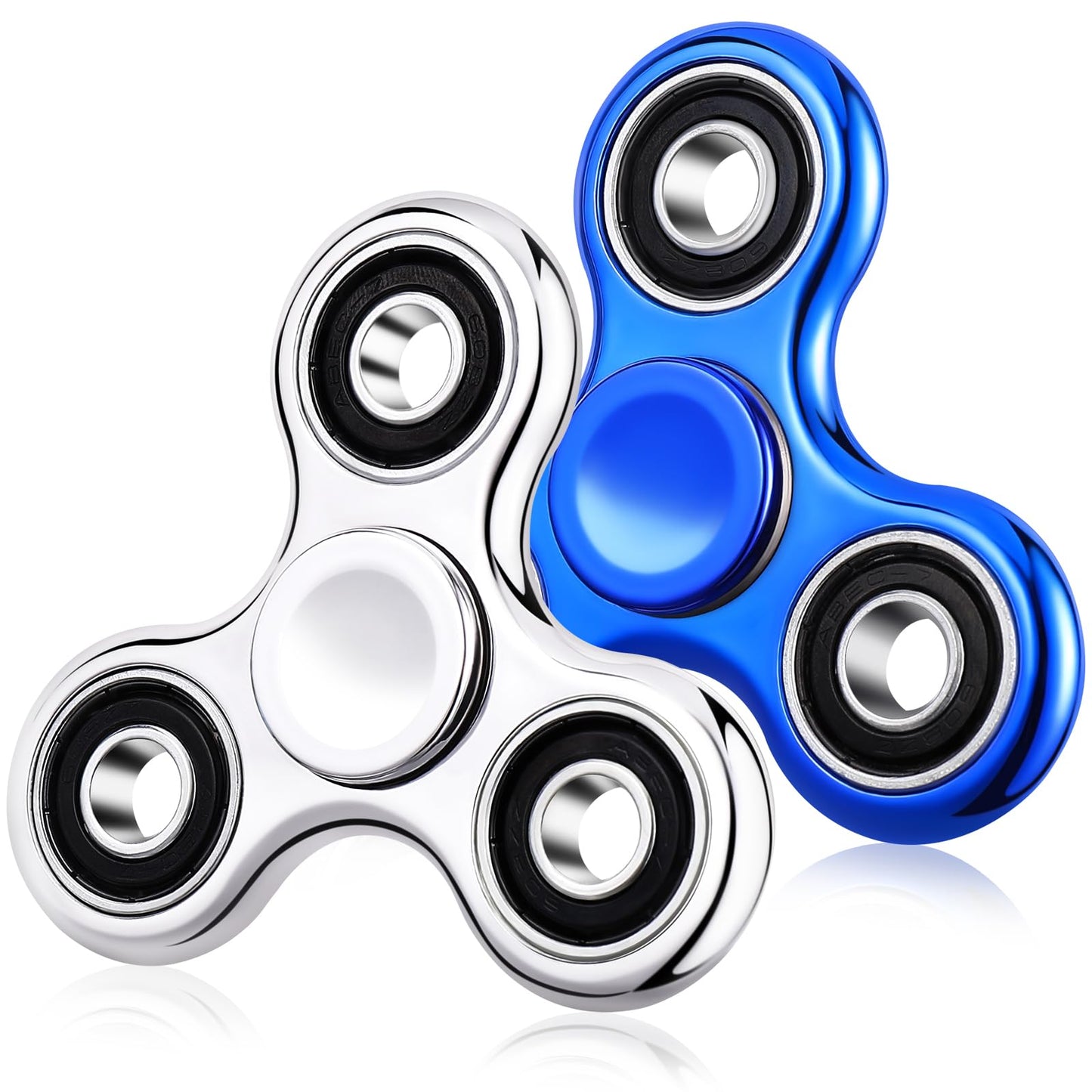 Fidget Spinner 2 Pack, Stress Anxiety Relief Sensory Fidget Toys For Kids Adults, Cool Electroplated Fidget Spinners For Adhd Autism Birthday Gifts Easter Basket Stuffers Classroom Prizes For Boy Girl