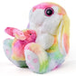 Nleio Easter Stuffed Bunny With Egg(Reversible), 8.5'' Plush Rabbit With Floppy Ears, Huggable & Washable Easter Stuffed Animals