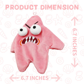 Diiarin Angry Starfish Toy Moving Angry Star Plush Doll, Angry Star Toy, Angry Star Face Plush, Angry Star Car Plush, Moving Sta