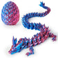 Aumeiller 3D Printed Dragon, Beautiful Flexible Crystal Dragon, Fidget Toy For Birthday Gift For Kids And Adults (Laser Purple)