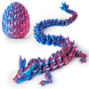 Aumeiller 3D Printed Dragon, Beautiful Flexible Crystal Dragon, Fidget Toy For Birthday Gift For Kids And Adults (Laser Purple)