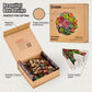 LEOGOR Wood Puzzles mature-themed Jigsaw - Exquisite Wooden Succulent Plant Puzzle  Unique Animal-Shaped and Flowers-Inspired Creative Colorful Spectrum Mosaic  200 Pieces  Medium 12'' x 11.7''
