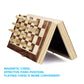 Amerous Chess Set, 12'X12' Folding Wooden Standard Travel International Chess Board Game Set With Magnetic Crafted Pieces For 2 Players