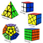 Speed Cube Set, Puzzle Cube, Magic Cube 2X2 4X4 Pyraminx Pyramid Megaminx Fenghuolun Puzzle Cube Toy Gift For Children Adults, Pack Of 5