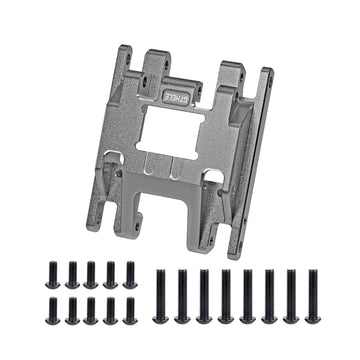 GTHELE Skid Plate&Gearbox Housing Transmission Case Aluminum for Traxxas 1/18 TRX4M Upgrade Parts RC Crawler Car (Titanium)