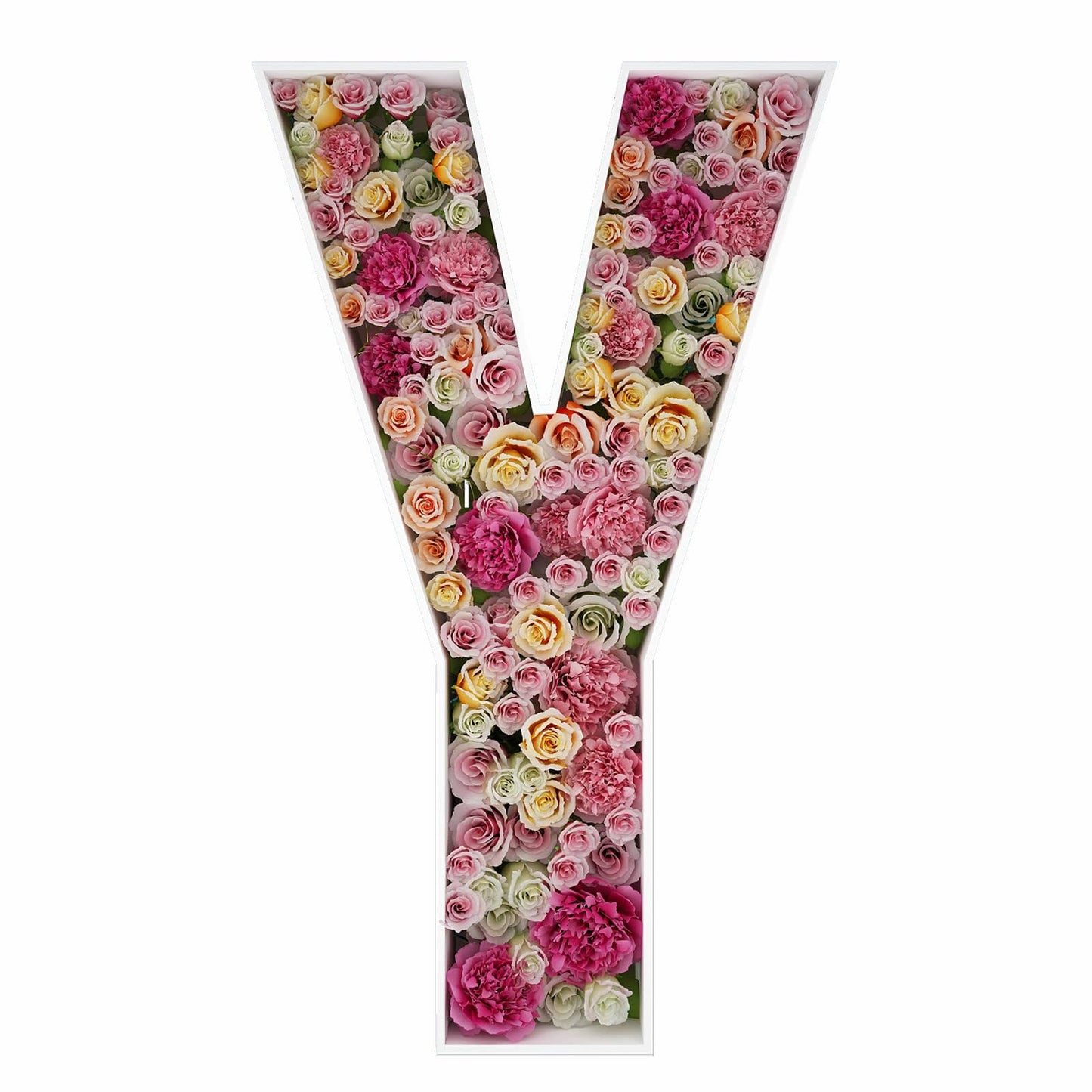 2Ft Letter Y Mosaic Balloon Frame Letter Diy Fillable Letters Kit For Birthday Party Wedding Backdrop Decor