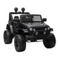 Aosom 12V Kids Ride On Truck With Parent Remote Control, Battery Powered Electric Car With Spring Suspension, Adjustable Speed, Led Lights And Horn, Black