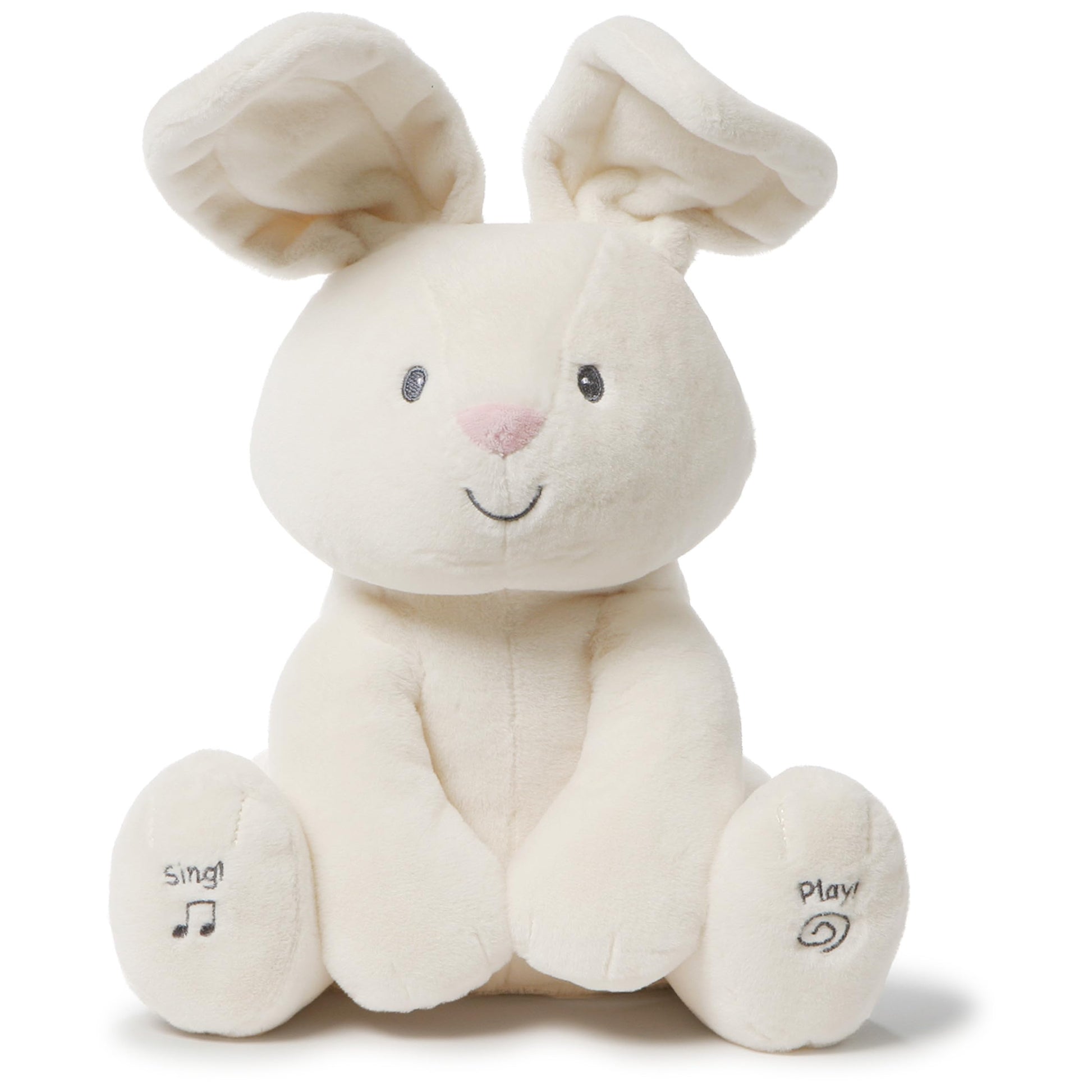 Gund Baby Flora The Bunny Animated Plush, Singing Stuffed Animal Toy For Ages 0 And Up, Cream, 12'' (Styles May Vary)