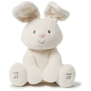 Gund Baby Flora The Bunny Animated Plush, Singing Stuffed Animal Toy For Ages 0 And Up, Cream, 12'' (Styles May Vary)