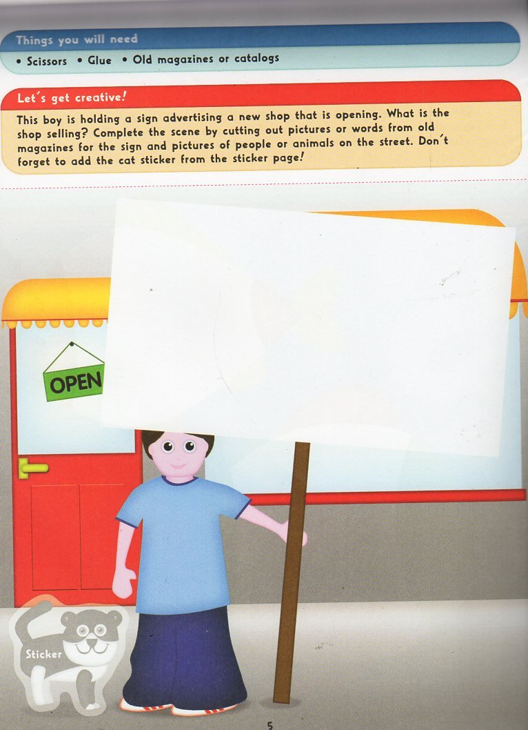Craft Activity Pad - Craft Play - Includes Cool Stickers