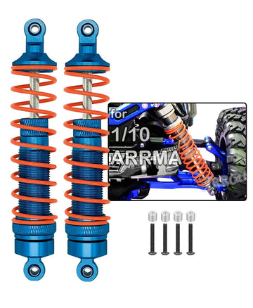 ARRCat 2PCS Rear Shocks Upgrade Parts for 1/10 Arrma Bigrock 4X4 Granite 4X4 Senton 4X4 Vorteks 4X4 Typhon 4X4 RC Truck,Full Alu