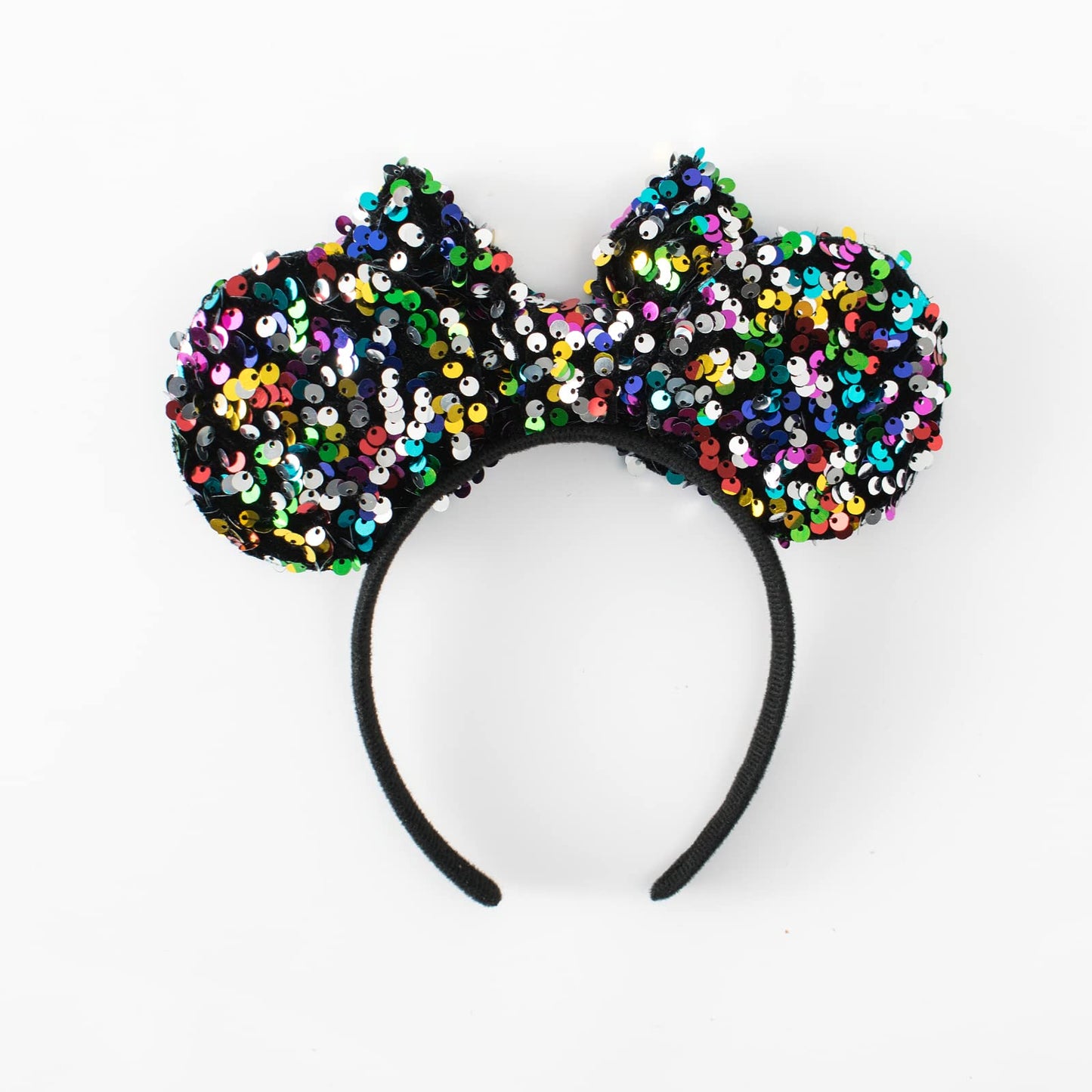 KARETT Mouse Ears Bow Headbands, Sparkle Mouse Ears Headband Glitter Hair Band for Party Princess Decoration Cosplay Costume