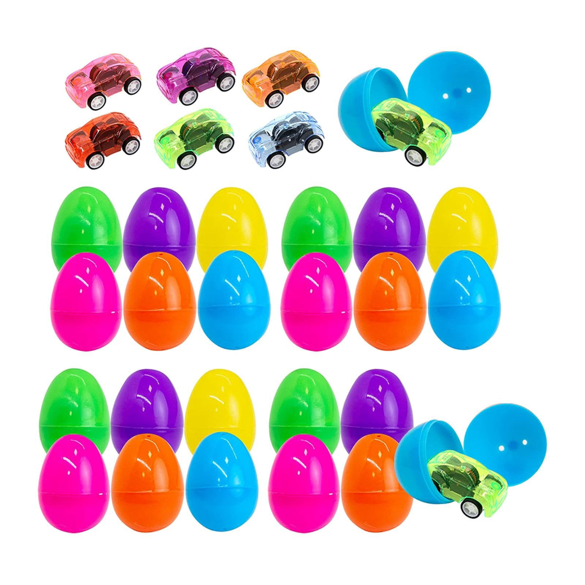 Filled Easter Eggs Colourful for Goodie Bag Fillers Easter Theme Party Favor 24pcs