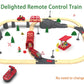 Toy Train Set Remote Control Locomotive Train, Motorized Train For Wooden Track, Electric Train And Tunnel With Sound & Lighting Effect, Magnetic Trains Compatible With Thomas, Brio, Chuggington