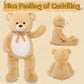 Tezituor 4.3 Feet Giant Teddy Bear Stuffed Animals, Large Teddy Bear 52 Inches With White Belly, Hug Big Plush Teddy Bear Valentines Day Gift For Girlfriend Kids, Light Brown
